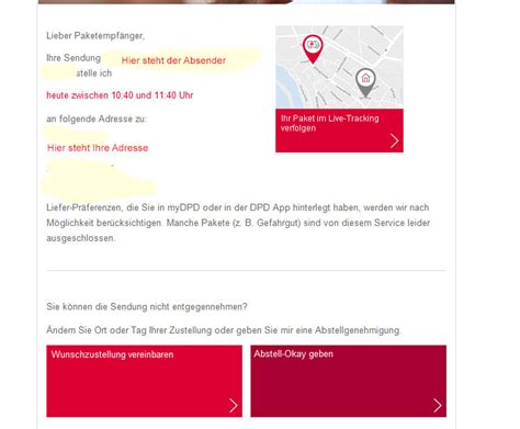 dpd abstellgenehmigung widerrufen